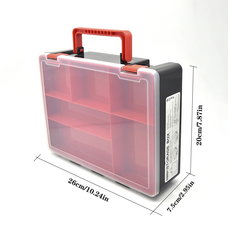 Nueva caja de aparejos de pesca, accesorios de pesca portátiles, caja de almacenamiento de herramientas, carpa de doble capa para productos de pesca, anzuelos, cajas de señuelos