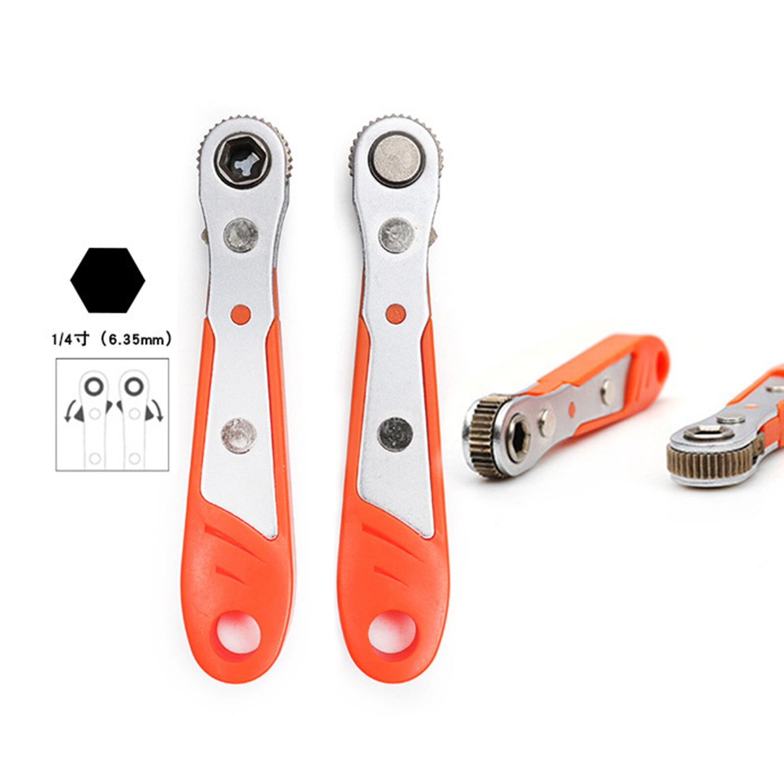 Drive Sockets with Reversible 36 Tooth Ratchet Wrench for Repair not easy to abrase not slip convenient simple magnetic inside