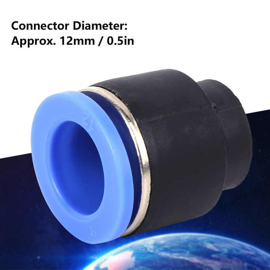 50PCs 1.0MPa Aie Pipe Plug Pneumatic Cap Industrial Appliances Quick Insert PPF12 Oval Release Ring