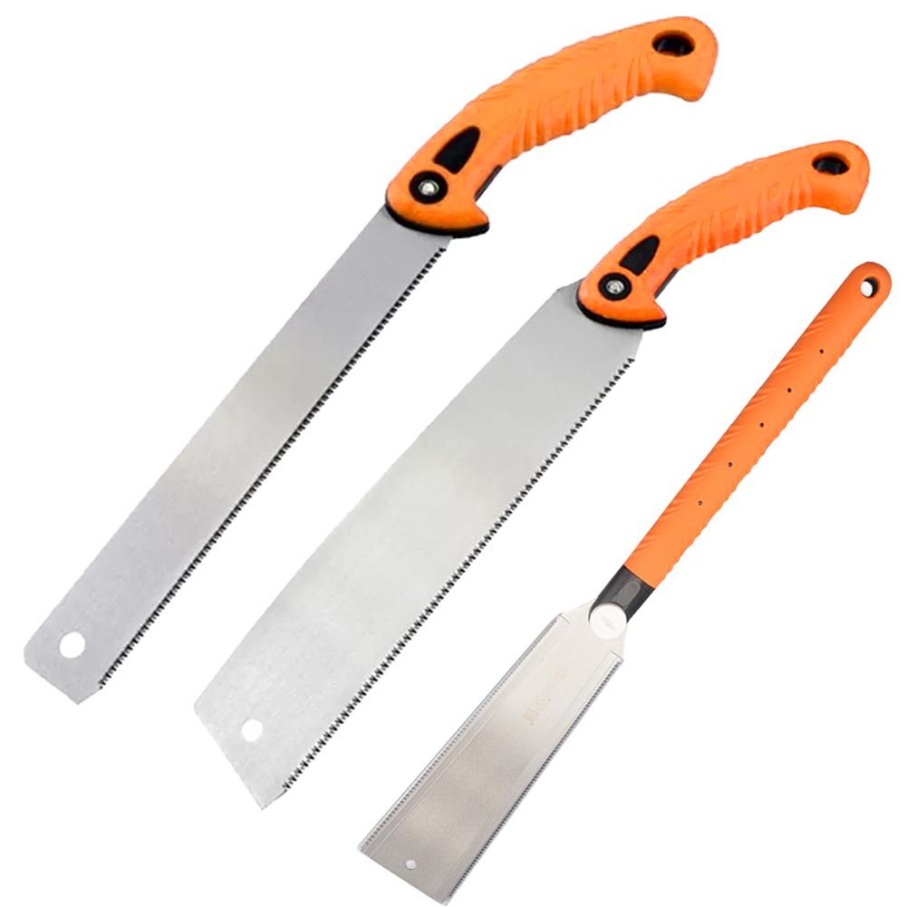 Portable Garden Pruning Hacksaws Wood Bamboo Trimming Hand Saw Woodworking Saw Ergonomic of Soft Rubber Handle