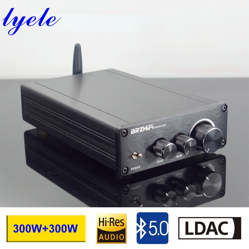 Lyele audio Tpa3255 2.0 klasy D wzmacniacz stereofoniczny wysokiej mocy 300w * 2 wzmacniacz cyfrowy Bluetooth 5.0 LDAC APTX QCC5125 DC19V-48V