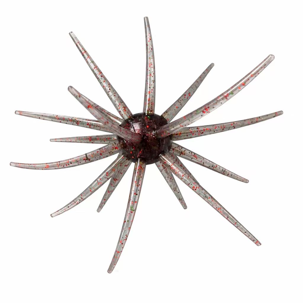 Coike Style Sea Urchin Soft Bait TPE Anti Tear Earth Lure Slow Fall Action Neko Rig Bass Fishing Lures Accessories: 150mm / Light Red