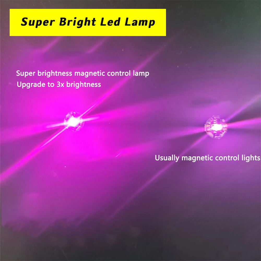 3 stk. trådløs lys magnetisk kontroll led-lampe supersterk ultrasterk for diy-modellbygging pluss lys med batterier