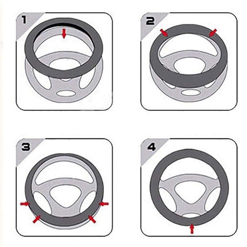 Vinter super myk plysj bilrattdeksel universell, varm fuskepels auto ha rosa
