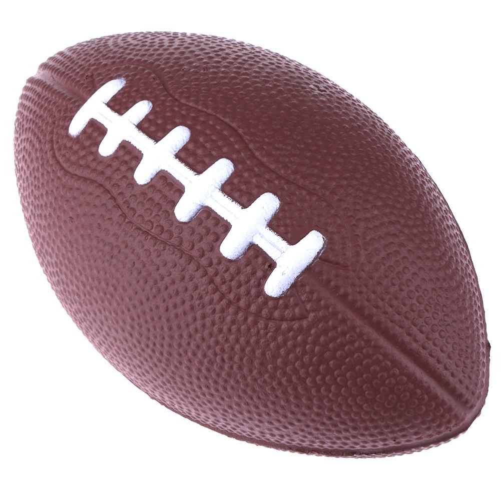 Mini balle de compression gonflable matériau mousse souple PU marron Anti-stress Rugby football 180*110*110mm balle de compression