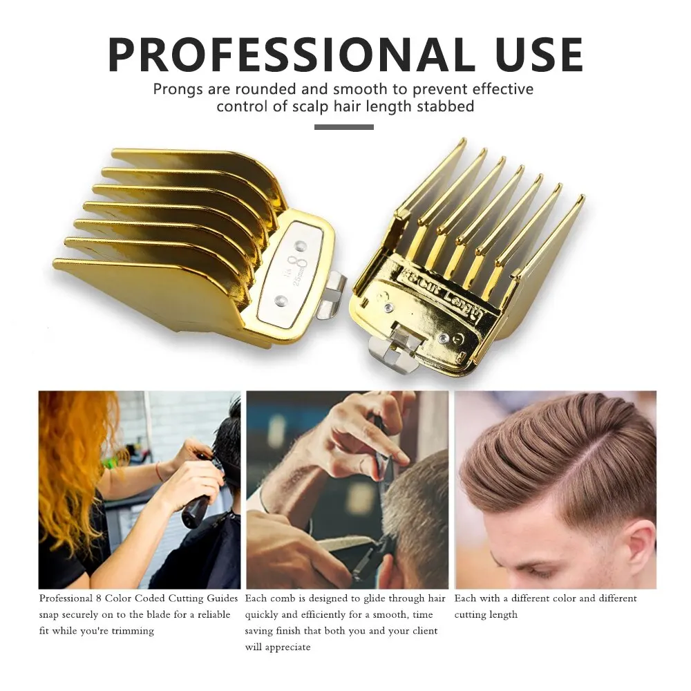 8/10 Stuks Professionele Tondeuse Limiet Gids Kam Voor Wahl Trimmer Universele Kapper Gids Kam Kapsel Tool Clipper limiet Kammen