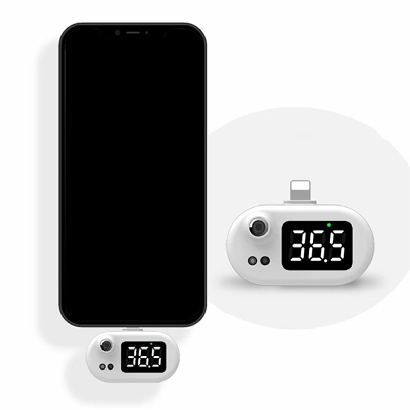 Mini thermomètre infrarouge portatif d'usb avec la prise de type-c/Android/Apple pour le thermomètre numérique de téléphone Portable de Xiaomi/iPhone X/11/12