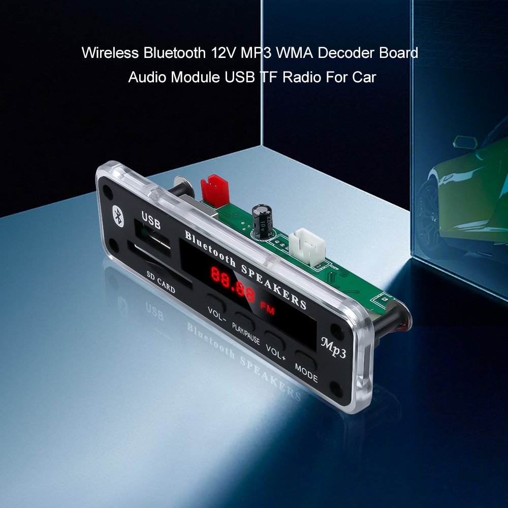 5V 12V WMA carte décodeur Module MP3 sans fil Bluetooth Module Audio Support USB SD AUX FM Module Audio Radio pour accessoires de voiture