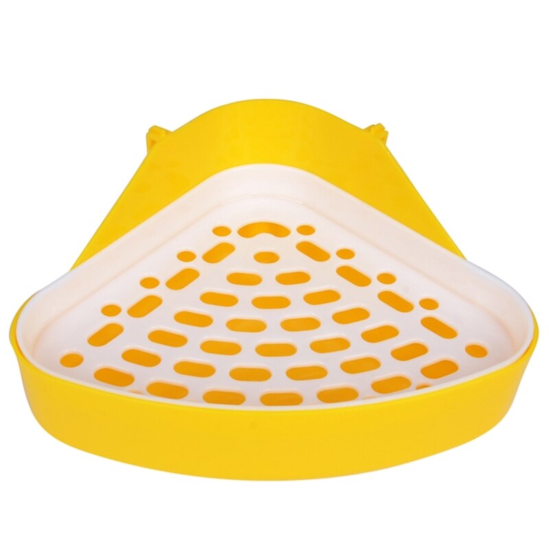 Plastic Corner Litter Pan Pet Toilet Triangle Litter Box Small Animal Litter Tray Potty Trainer for Hamster Baby Rabbit