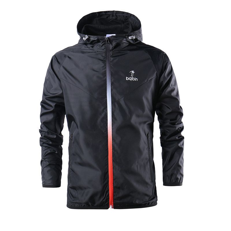 Outdoor Sports Windproof Water Resistant Outwear Sporting Coat Running Training Cycling Boys Hooded Zipperr Jacket: B / S