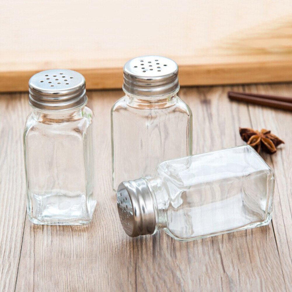1 st kryddburk grill kök glas cruet krydda flaskor kryddburkar peppar shakers salt shaker kryddbehållare