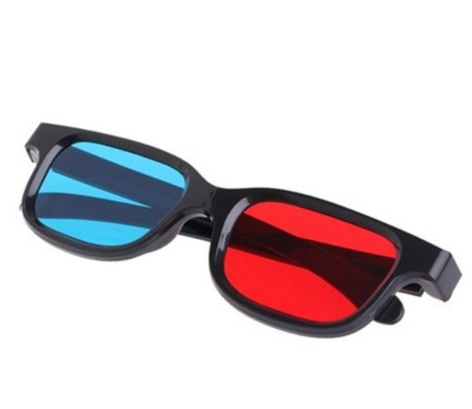 Black Frame Universal 3D Plastic glasses/Oculos/Red Blue Cyan 3D glass Anaglyph 3D Movie Game DVD vision/cinema