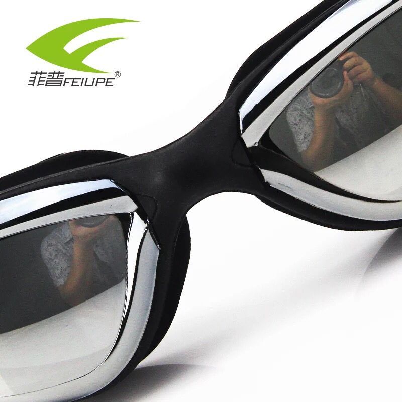 Zwembril, verstelbare siliconen zwembril met oordopjes, waterbestendig, anti-condens, uv-bescherming, dames, heren zwembril