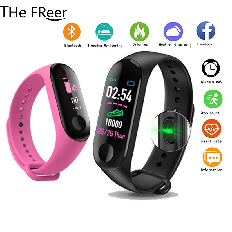 Vrouwen kind sport kleur led digitaal horloge bloeddruk hartslagmeter klok mannen fitness tracker stappenteller horloges