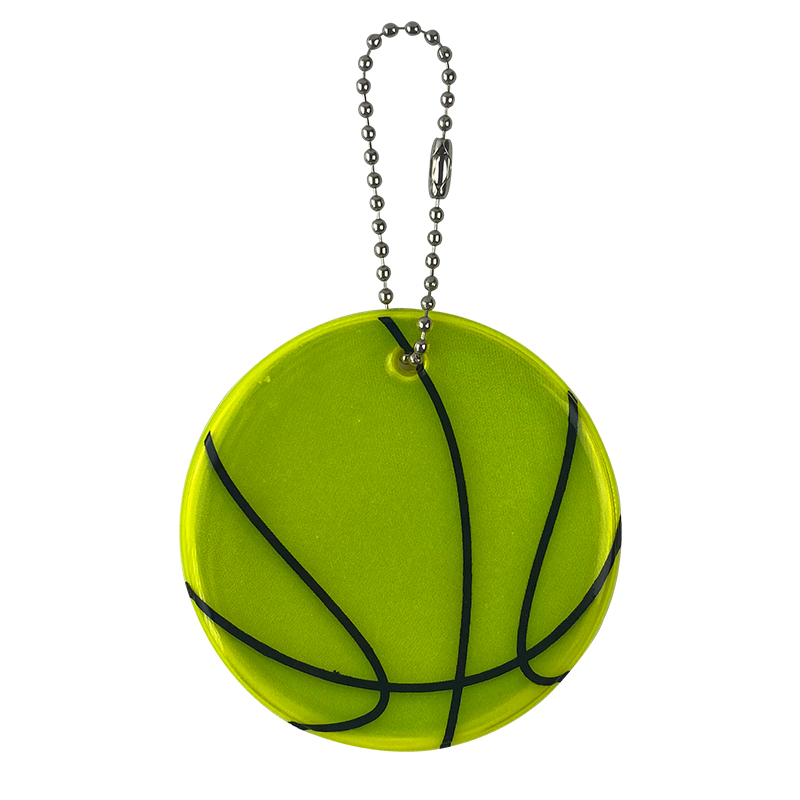 MEILITE-porte-clés réfléchissants bougies | 500 porte-clés de basket-ball, pendentif de , accessoires de clés pour la sécurité routière: Fluorescent yellow