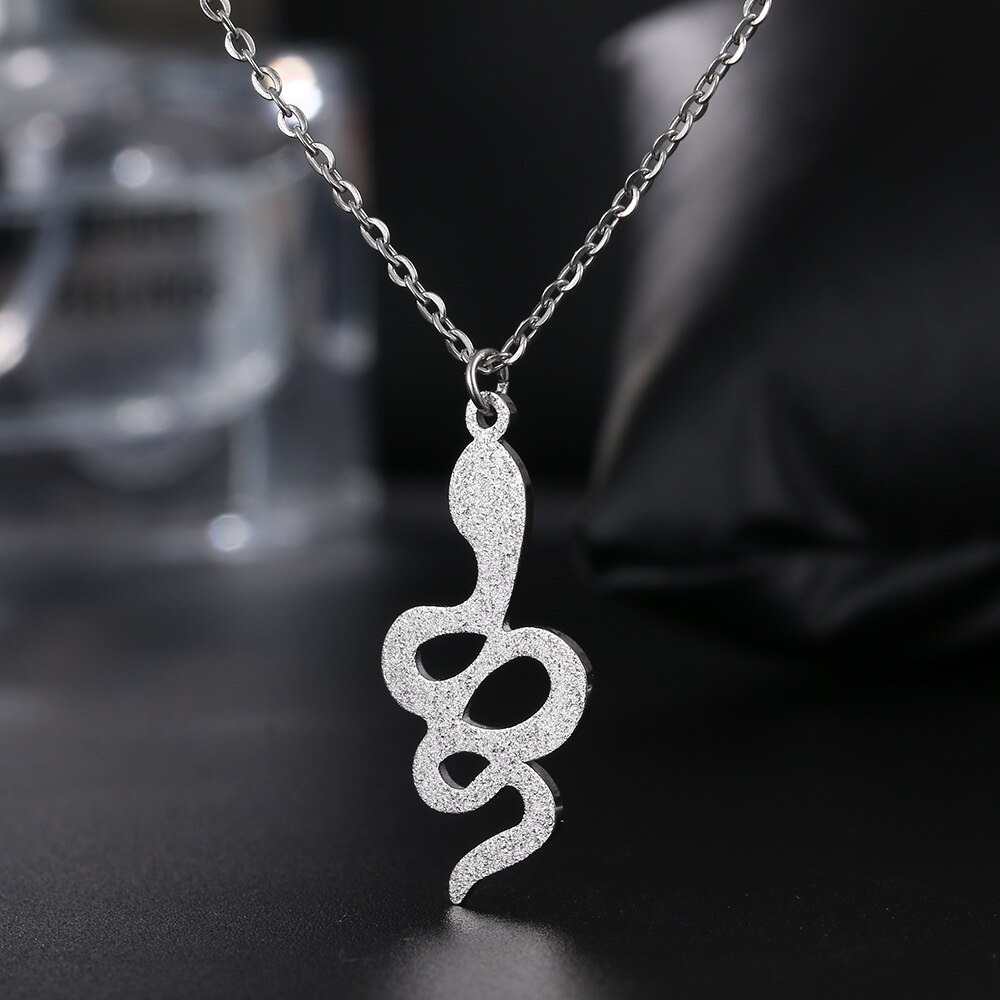 Halskette aus edelstahl, grunge-schlangenmotiv, gothic- und hip-hop-anhänger, kette, choker, ästhetische halskette für damen, schmuck für partys: Silberfarbe