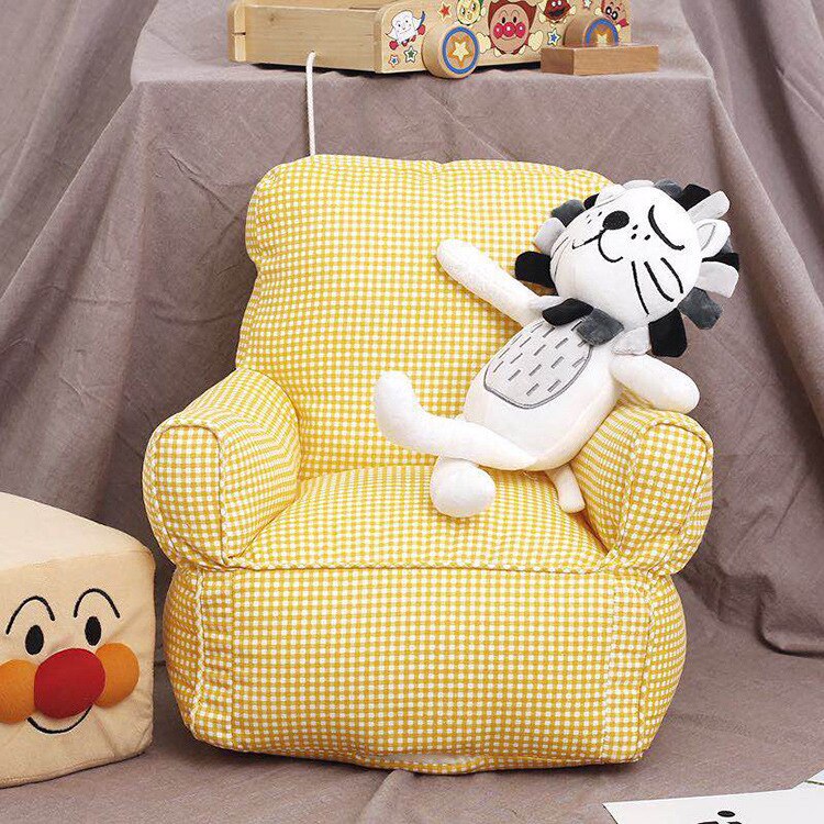 Baby spisestue sofa stol bærbar spædbarn mini plaid lærred sofa nyfødte børn børnehave fotografi rekvisitter stole