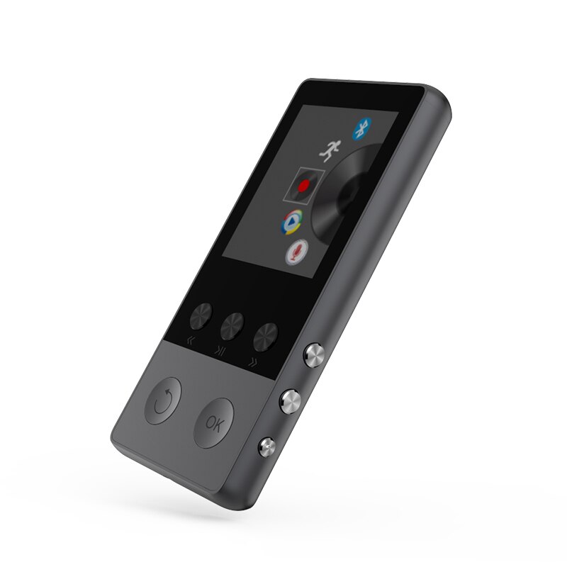 Reproductor Mp3 A5 PLUS Bluetooth, Walkman Mp4 para estudiantes, puede insertar tarjeta, MP3-Black ultrafino