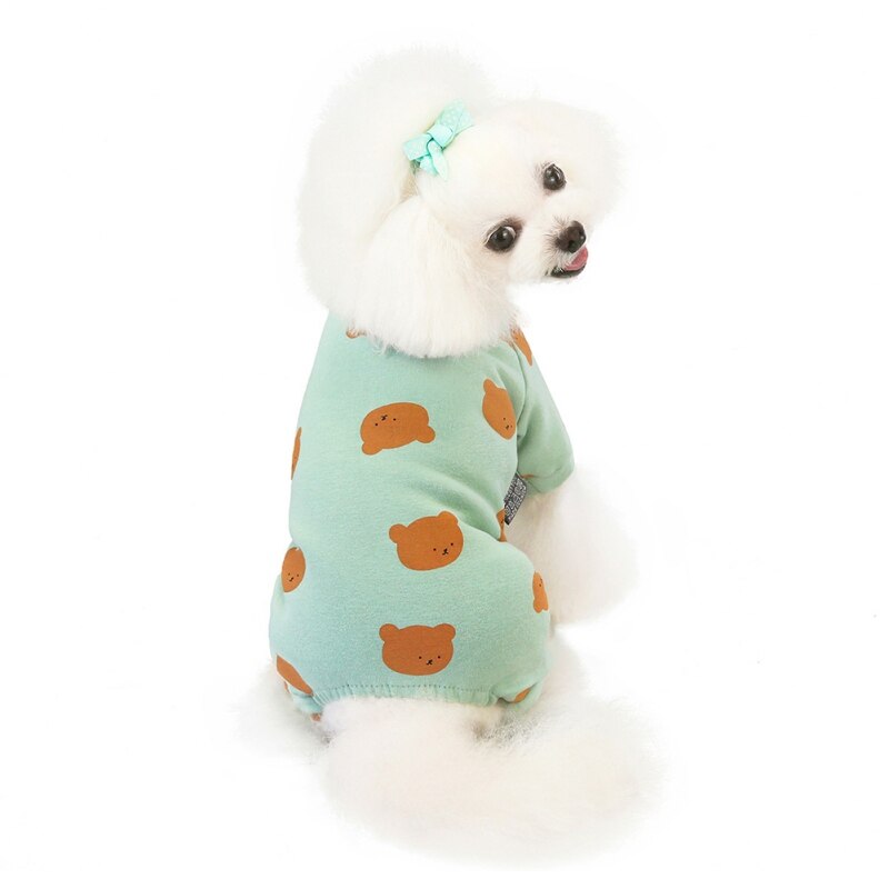 Warm Dogs Pajamas For Small Pet Dog Cat Clothes Puppy Jumpsuit Cute Fruit Printed Sleepwear For Dogs Home Outfit Pets Clothing: G / XL