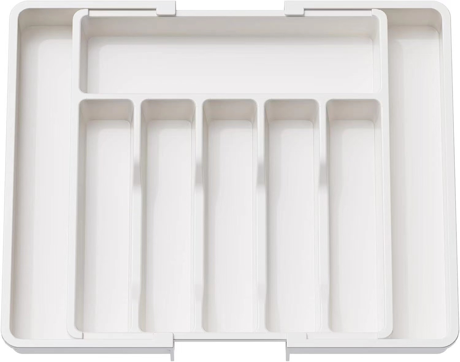 1pc Drawer Organizer Adjustable Flatware and Cutlery Holder Black Expandable Utensil Tray Storage Box Kitchen: green