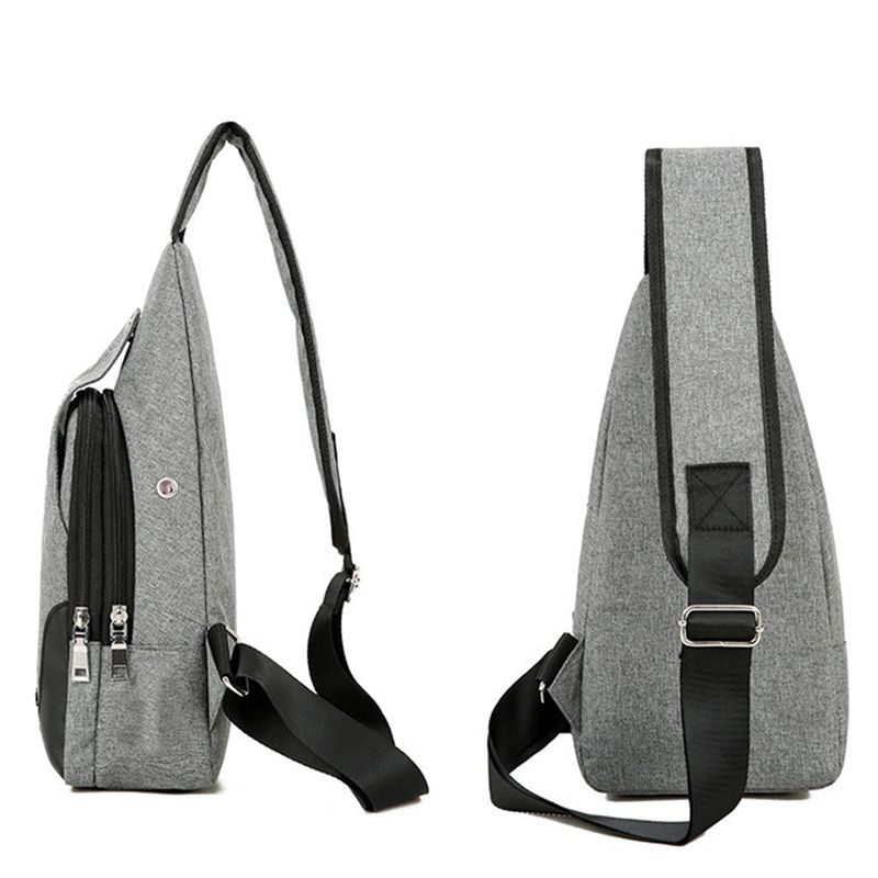 small usb charge one shoulder bag men messenger bags male waterproof sling chest bag bagpack cross body bags