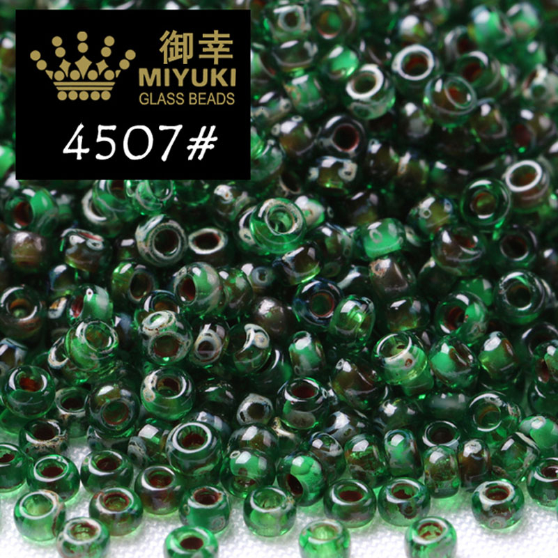 Læder picasso perler 11/0 flerfarvede 2mm perler belægning japansk uigennemsigtig til gør-det-selv håndværk håndlavet native perlearbejde 5g ca. 100 stk.: 4507