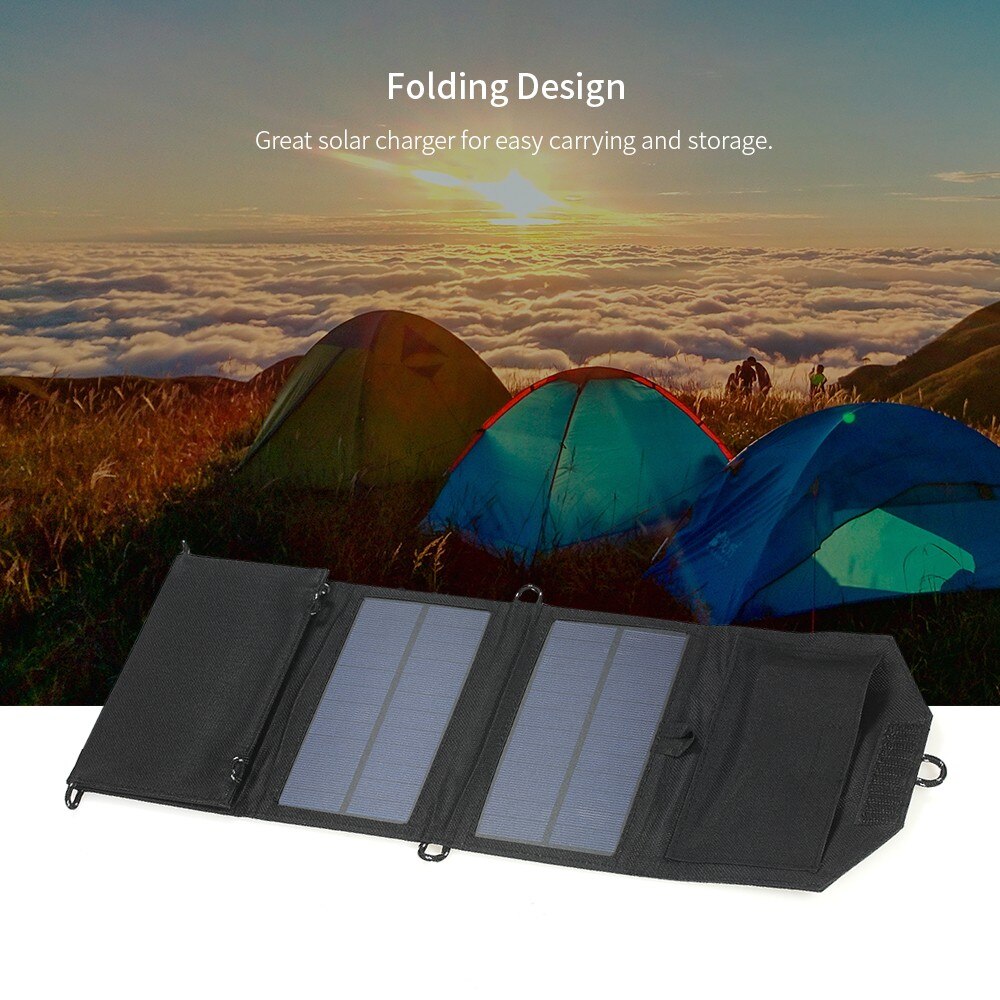 7W 5V Usb-poort Opvouwbaar Zonnepaneel Lader Outdoor Draagbare Batterij Oplader Voor Iphone Mobiele Telefoon
