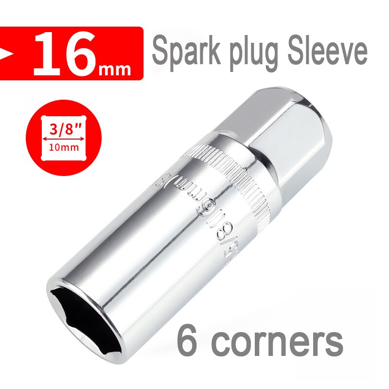 1 Pcs 14 16 21mm Spark Plug Socket Wrench Car Disassembly Repair Sleeve Wrench 3/8 1/2 inch Shrapnel Socket Wrench Tool: 03