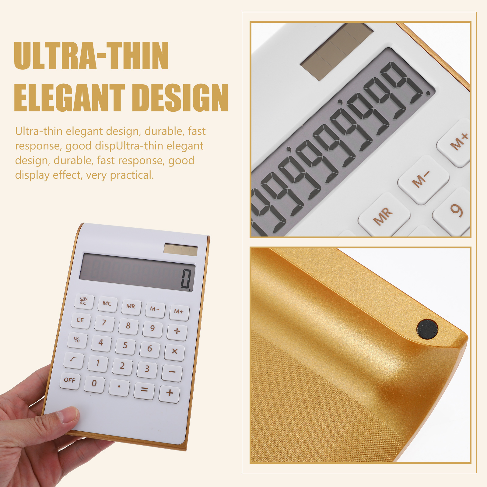 Solar Calculator Portable Desktop Calculator Plastic Basic Calculator