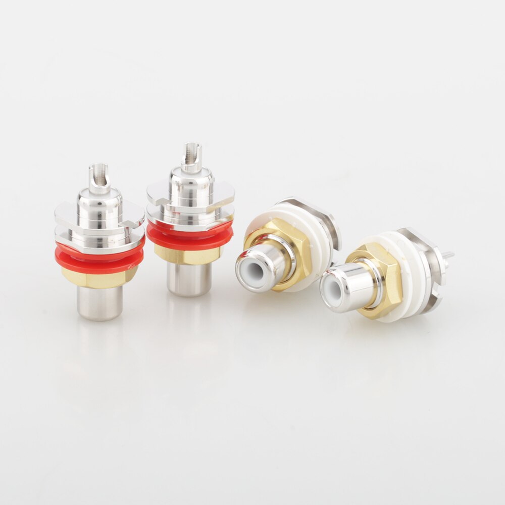 Oi-end ródio chapeado não solda rca soquete conector para cd player amplificador