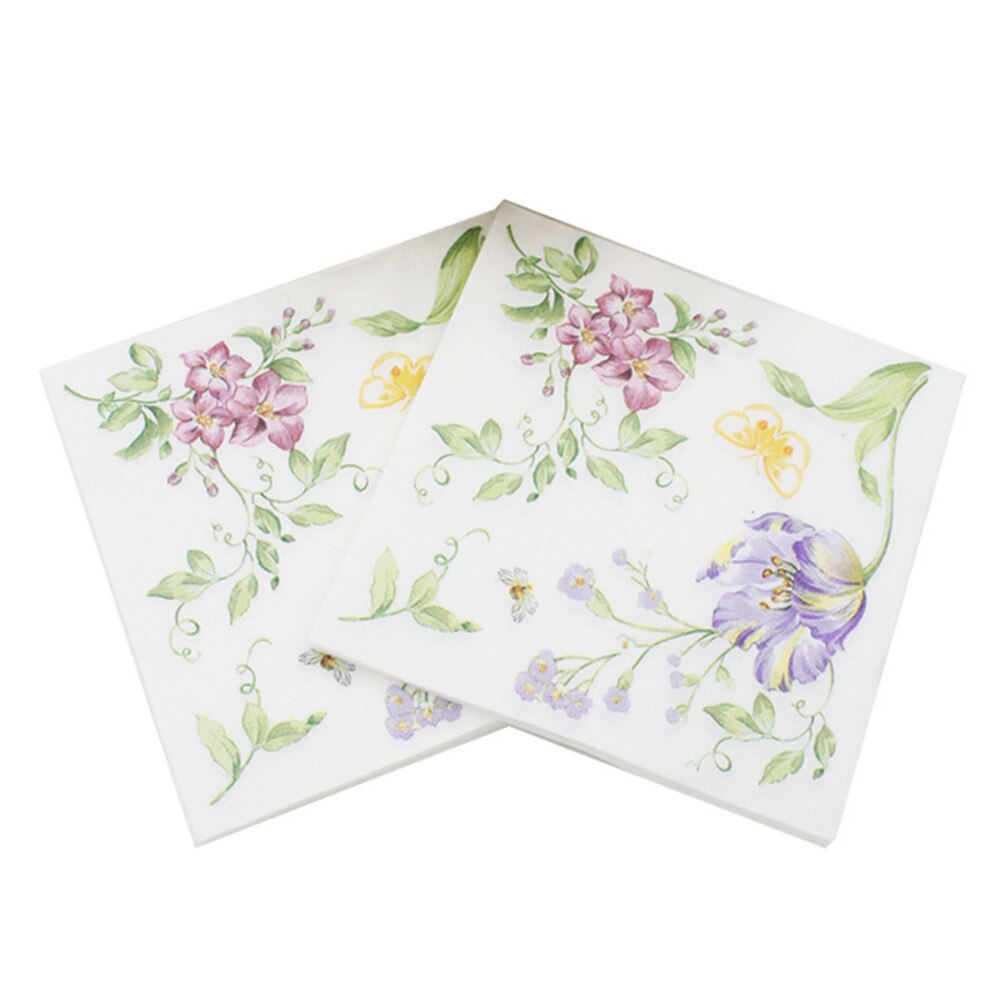 Bröllopsfest servetter tryckta rosépappersservetter för evenemang festtillbehör dekoration uggla vävnad decoupage servilleta 20 st/lot