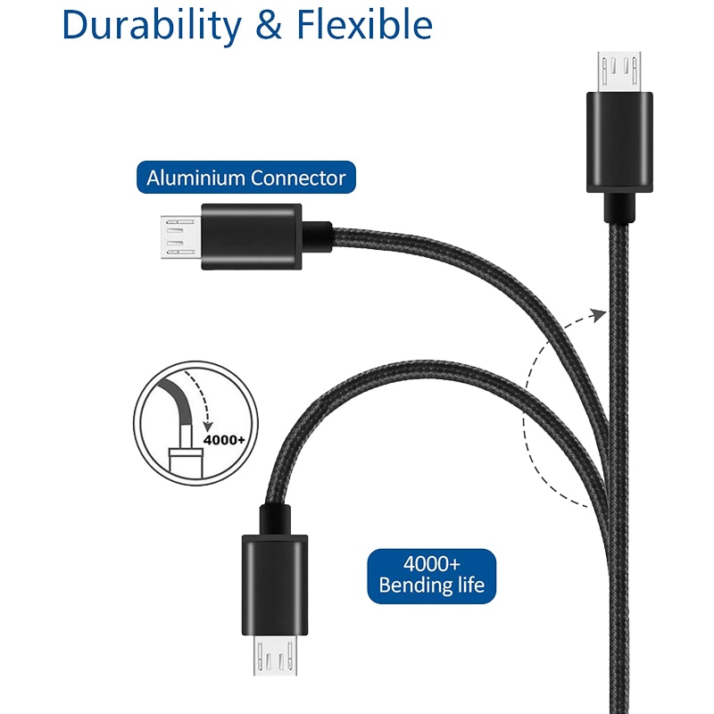 5M Micro usb kabel für android Extra Lange Ladekabel Nylon Geflochtene High Speed Durable Schnelle Lade USB Ladegerät für samsung