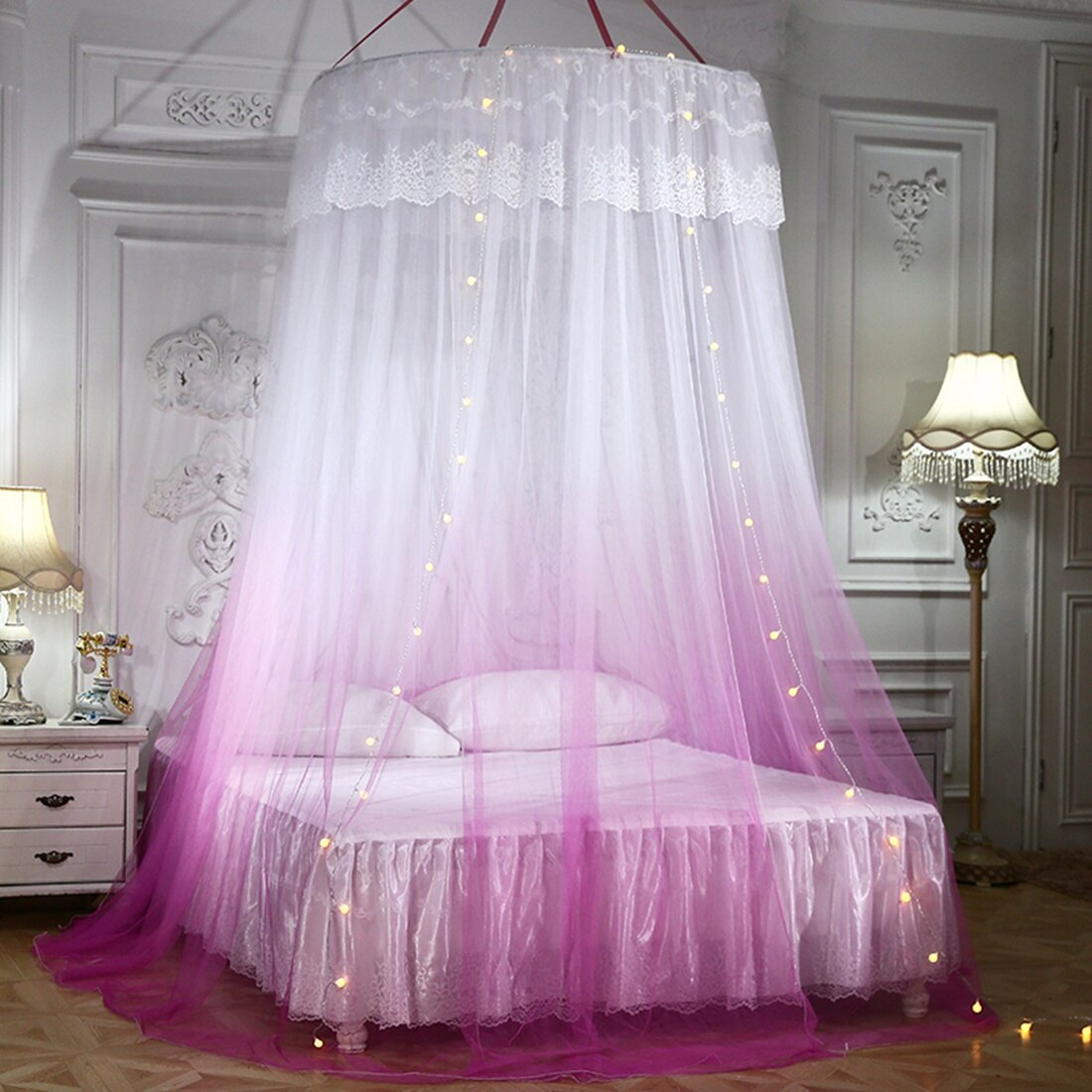 Mosquito Net Three-door Mosquito Net Anti-insect Bed Canopy Summer Palace Mosquito Net Single Double Bed Decor
