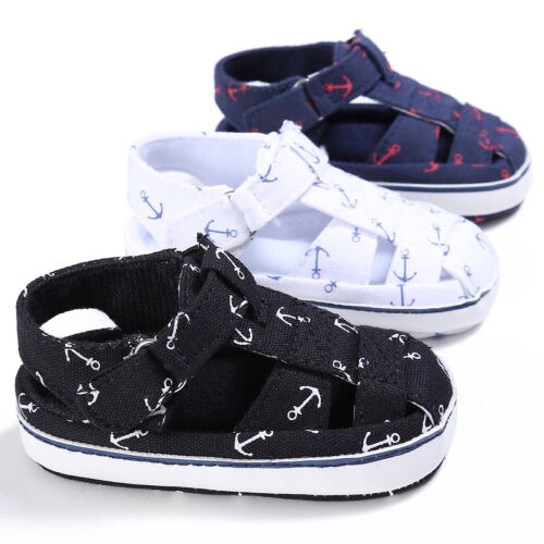 Toddler Boys First Walker Sandal Newborn Baby Summer Beach Sandals Cloth Children Prewalker Shoes 0-18M Soft Sole Crib Shoe