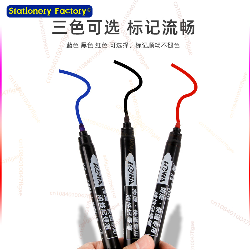 6 PCS Permanent Marker Pen Manga Drawing Markers Black Blue Red Waterproof Ink Sketch Pens Stationery Art School Supplies