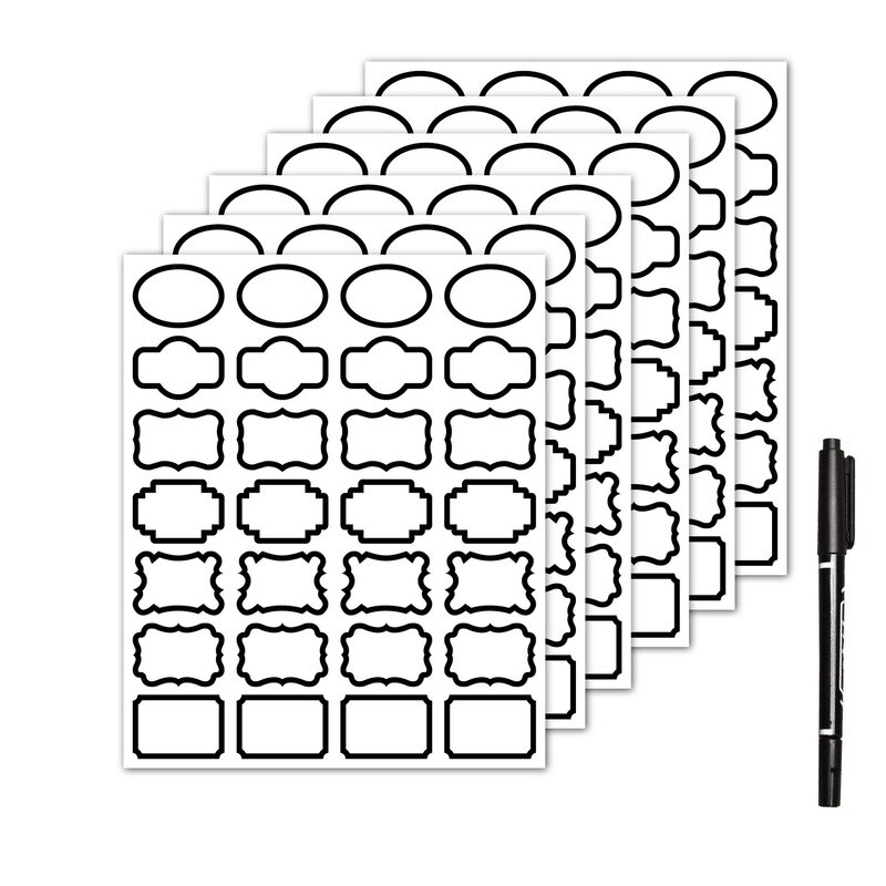 PVC Self-adhesive Seasoning Jar Label Sticker Handwritten Transparent Removable Waterproof Oil-proof Spice Bottle Label Sticker