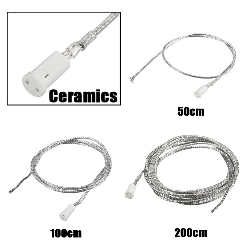 Douille de lampe G4 support de lumière connecteur 50/100/200 cm céramique/plastique LED ampoule halogène accessoires d'éclairage PVC 12 V