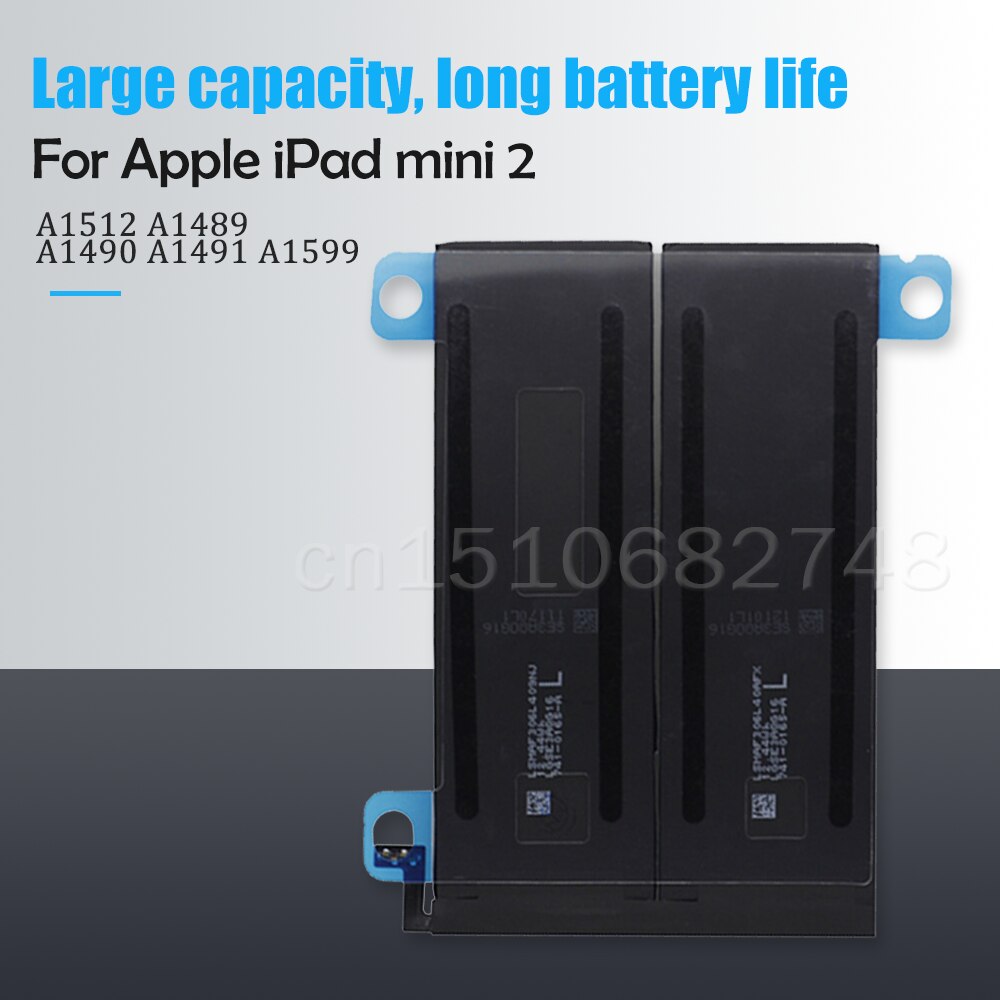 6471Mah Tablet Batterij Voor Apple Ipad Mini 2 3 Vervangende Lithium Polymeer Batterij A1512 A1489 A1490 A1491 A1599 + gereedschap