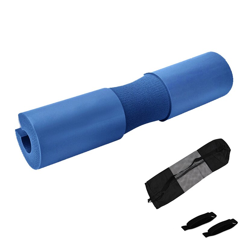 Barbell Pad Weightlifting Squat Pad Protector for Neck Shoulder Fitness Foam Barbell Bar Cover Support Pad Fitness Gym Equipment: blue with bag