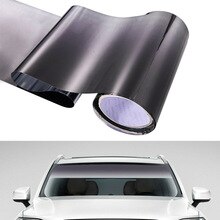 20cmx150cm Car Window Sun Visor Strip Tint Film Front Windshield UV Shade DIY Decal Banner Of Black Pink Purple Green: Black