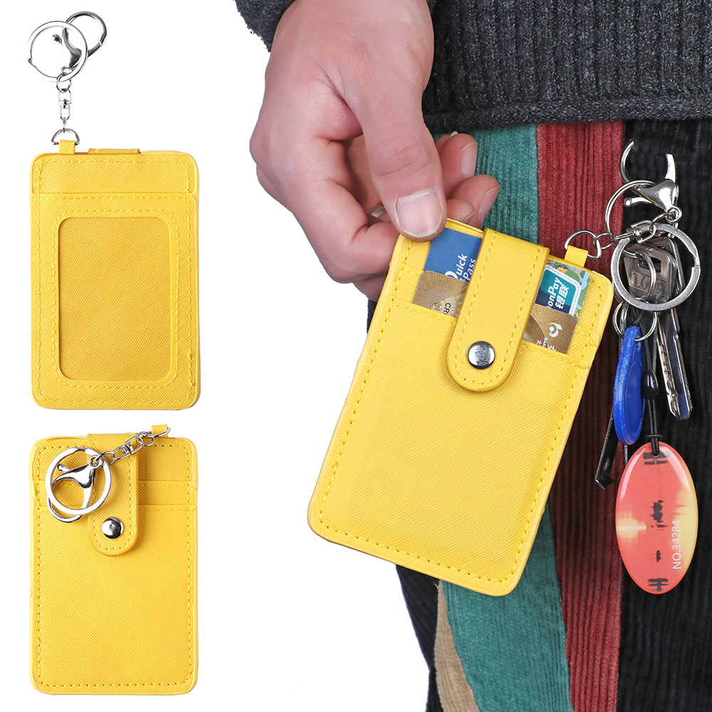 2019 nuovo unisex Portatile della Carta di IDENTIFICAZIONE di Credito Del Supporto di autobus Carte di Copertura Distintivo Caso Ufficio Lavoro Keychain Portachiavi Strumento di Protezione Borsette