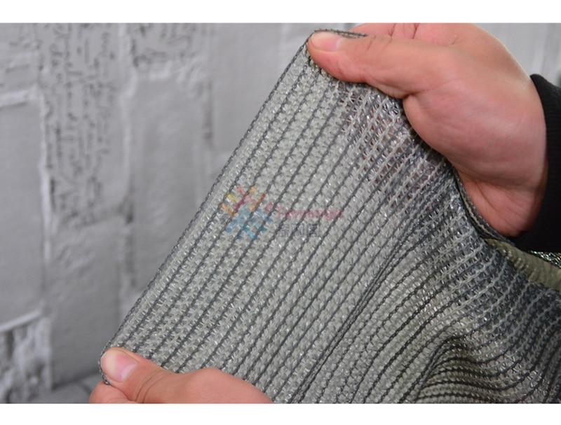 Tewango sølvgrå personvern skjerm hage terrasse gjerde mesh panel deksel balkong skjerm skjerm solskjerm nett 0.75 x 6m