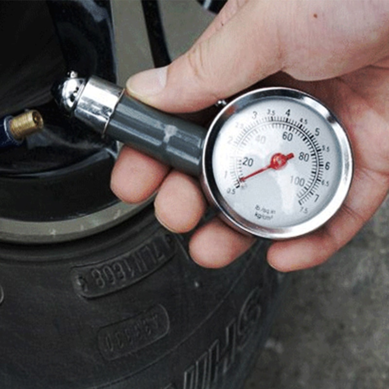 Auto Wheel Tire Luchtdrukmeter Meter Handvat Spiegel Vormige Voertuig Motorfiets Autoband Tester Tyre Air Monitor Systeem