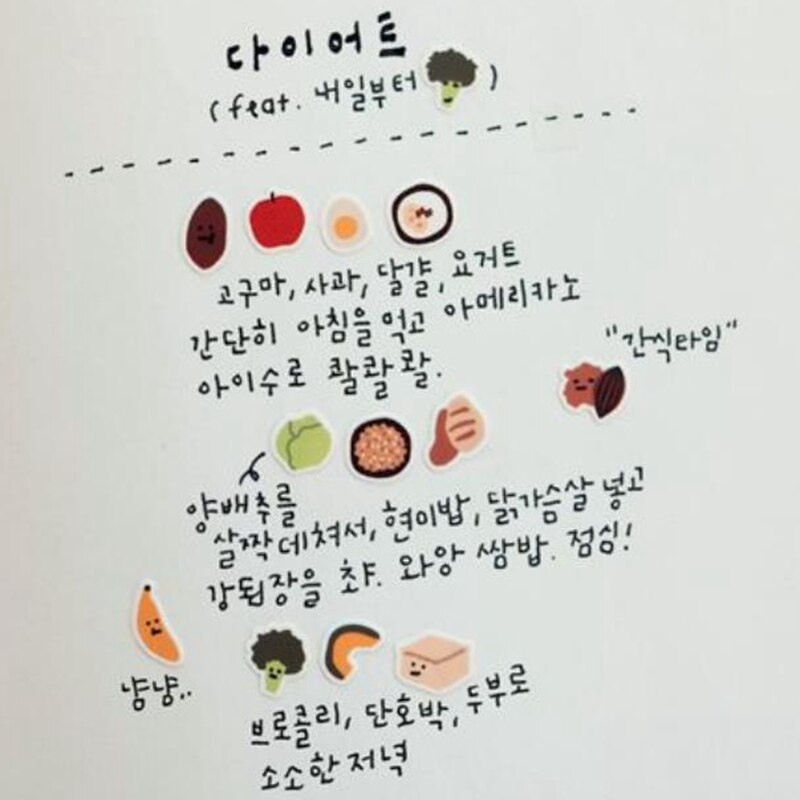 Korea suatelier mini serie papir klistermærker søde frugter grøntsager udstansninger gør-det-selv scrapbog hjem dekorative sonia leverandør