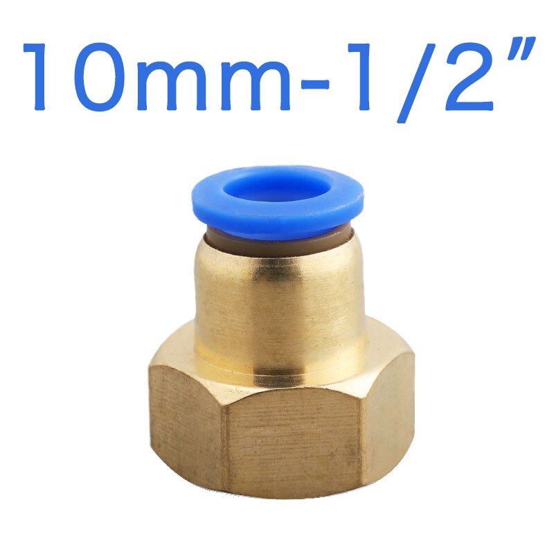 Slang 4mm 6mm 8mm 10mm 12mm pneumatiska kopplingar 1/8 '' 1/4 '' 3/8 '' 1/2 '' invändig tryckgänga för anslutning av luftrör: Pcf 10-04