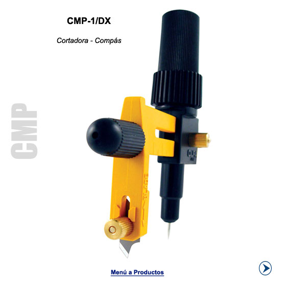 Cortador circular de brújula OLFA, CMP-1/DX, cortes de 1,6 cm a 22cm, 15 cuchillas adicionales, CMP-1/DX, hecho en Japón