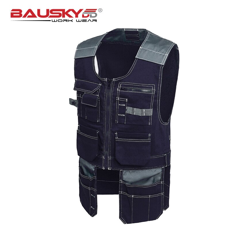 Dark Grey Tool Working Vest Multi Pockets Workwear Work Clothes