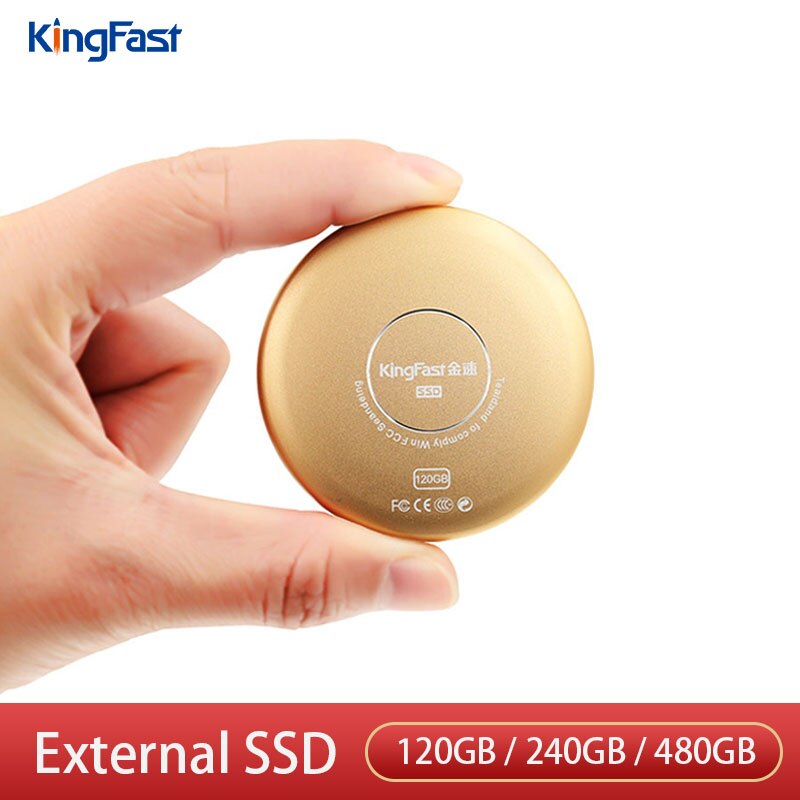 KingFast Externe SSD 120GB 240GB 480GB Tragbare SSD Externe Festplatte USB 3,0 Typ C fest Zustand Stock für Schreibtisch Laptop