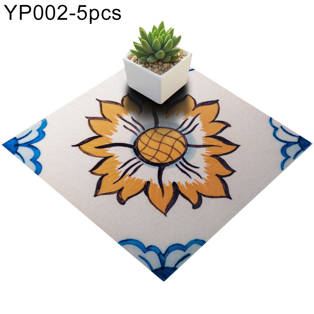Bohemisk stil färgglada plattor väggdekor heminredning badrum kök midjelinje väggdekaler vattentät pvc diy golv diagonalt: 2
