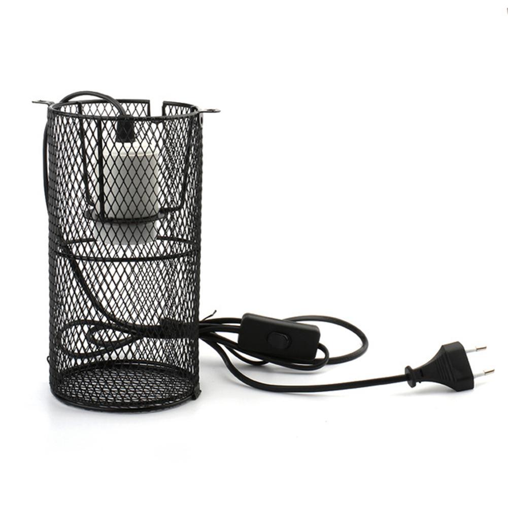 Reptile Anti Scald Lampshade Ceramic Heating Bulb Lamp Holder Protector Cage For Pet Snake Lizard Turtle